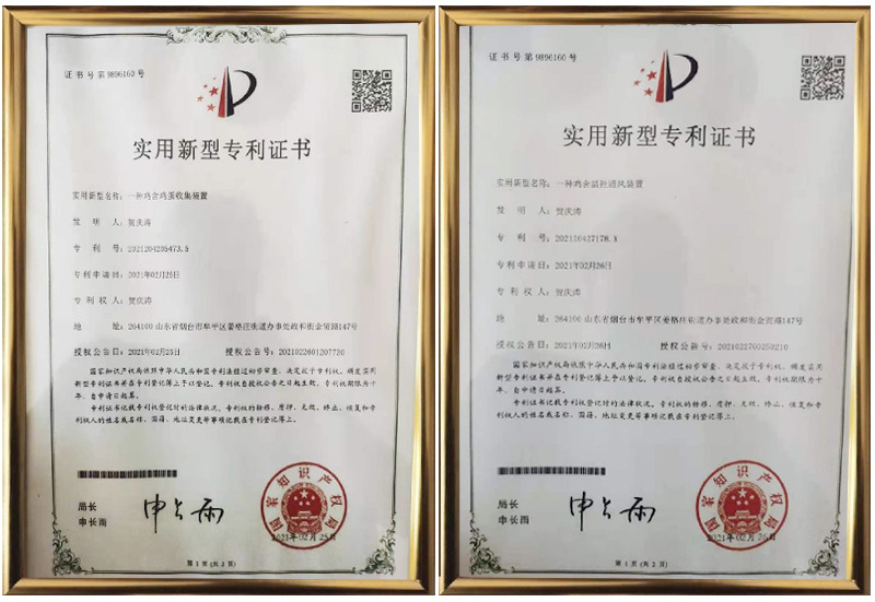 Patent certificate Patent certificate